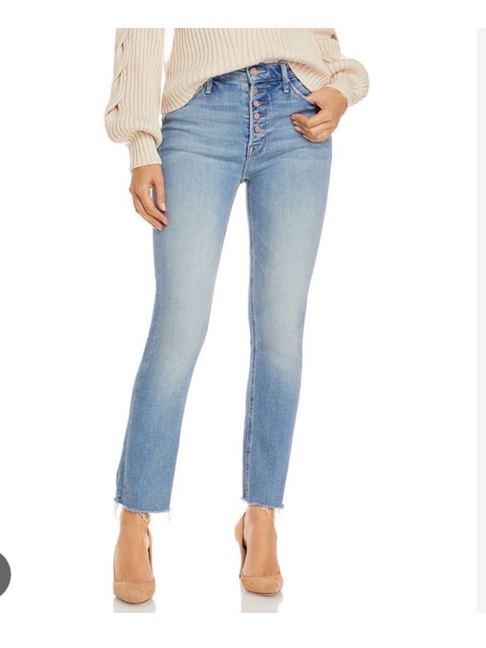 Mother denim The Pixie Dazzler ankle fray Au Revoir size 25